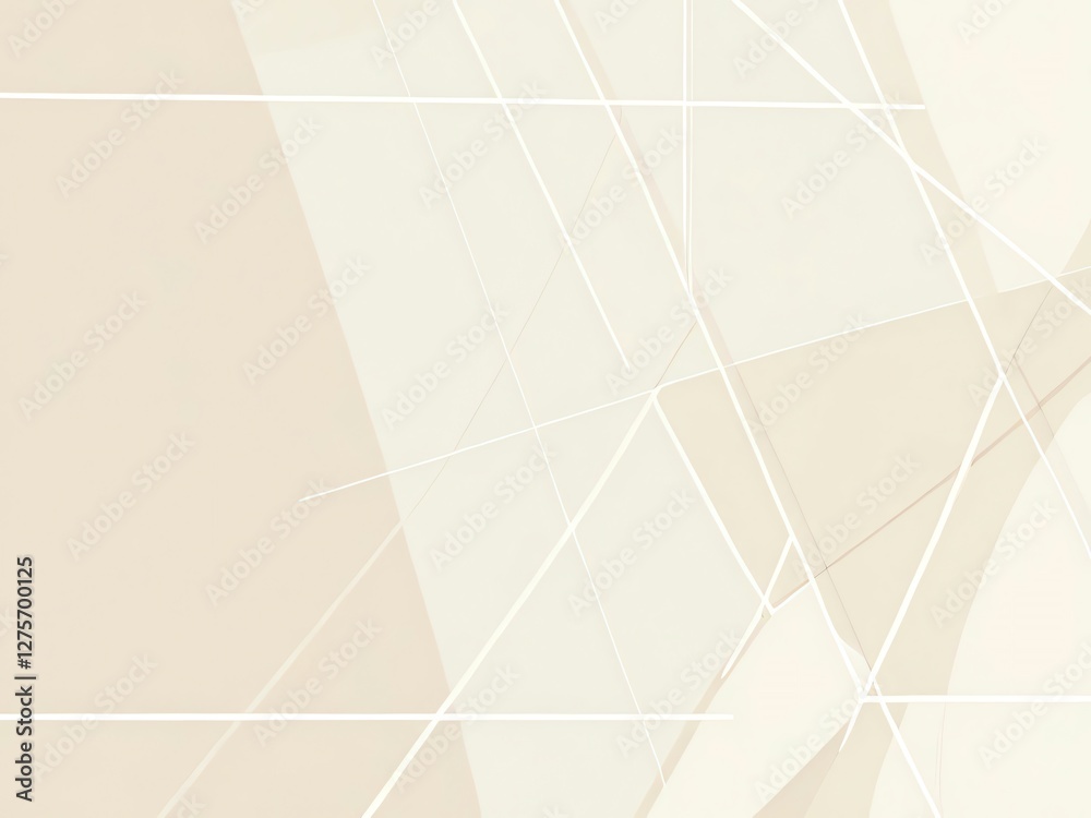 Abstract Beige and White Geometric Lines: A Serene Minimalist Design