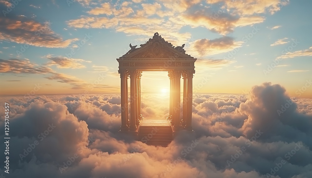 Fototapeta premium Heaven's Gate Sunrise Cloudscape
