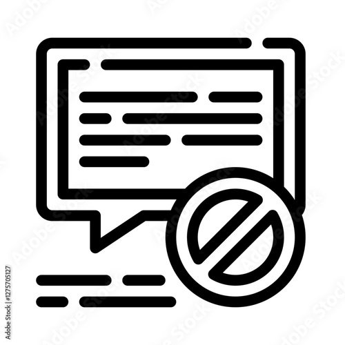 Icon Inbox Prohibition With Style Outline