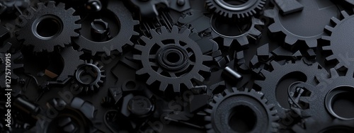 Wallpaper Mural The inner workings of industrial machinery involve complex mechanisms, gears, and cogs Torontodigital.ca