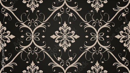 Classic photo background pattern, gothic style art, Ai Generative.