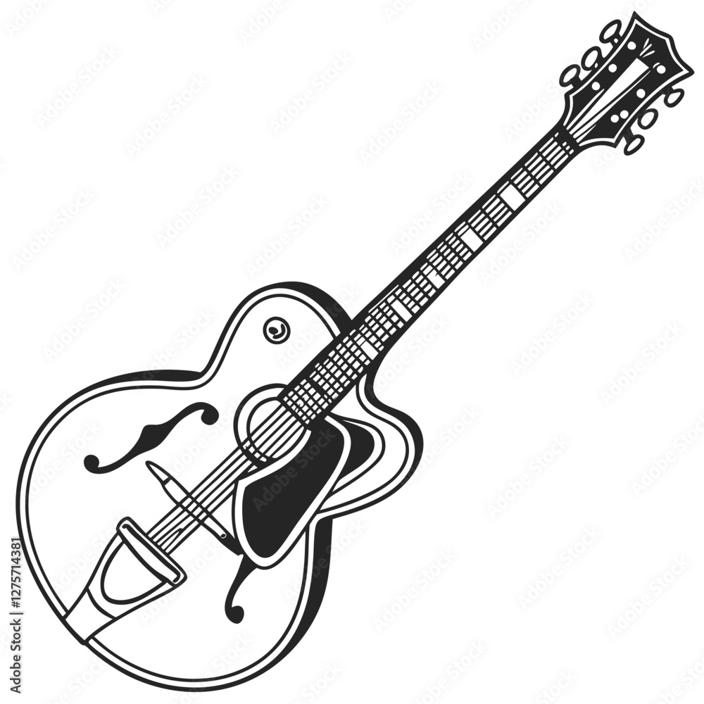 Fototapeta premium guitar vector image