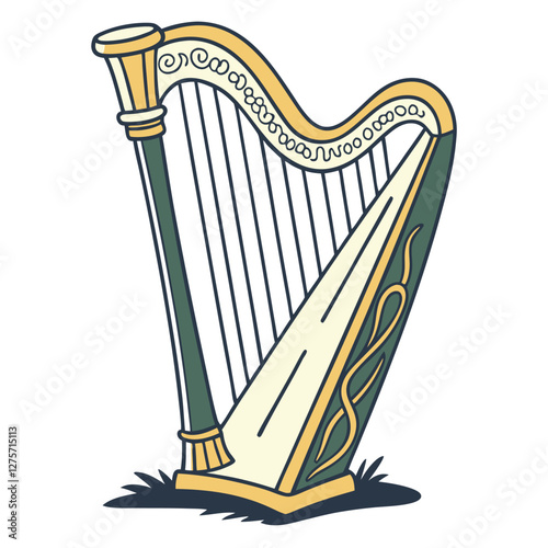 Harp vector image
