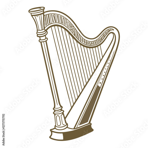 Harp vector image