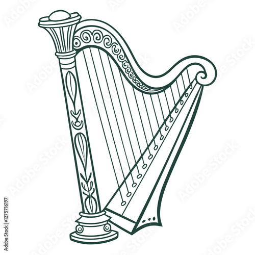 Harp vector image