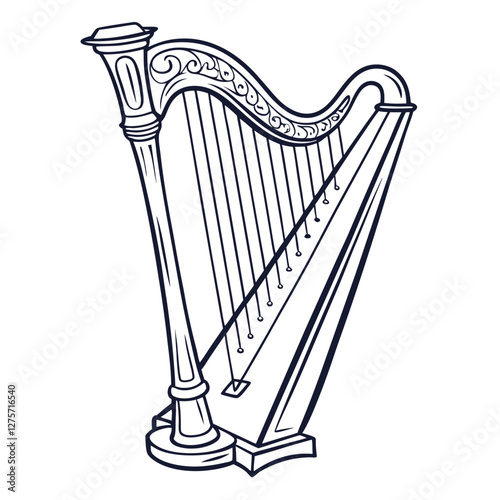 Harp vector image