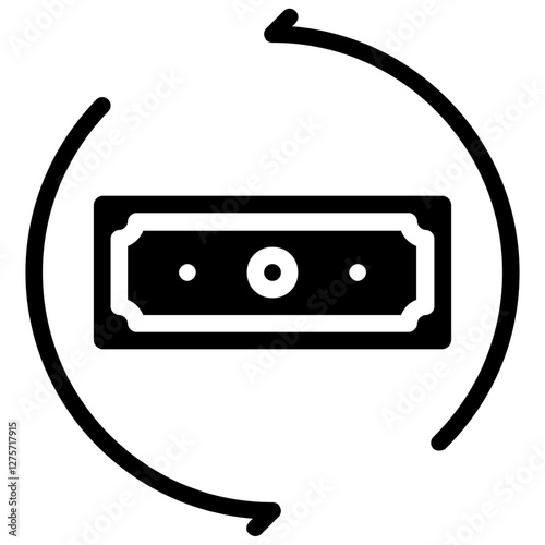 chargeback vector glyph icon
