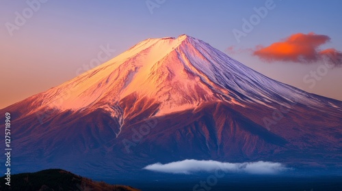 Majestic Sunrise over a Snowy Mountain Peak