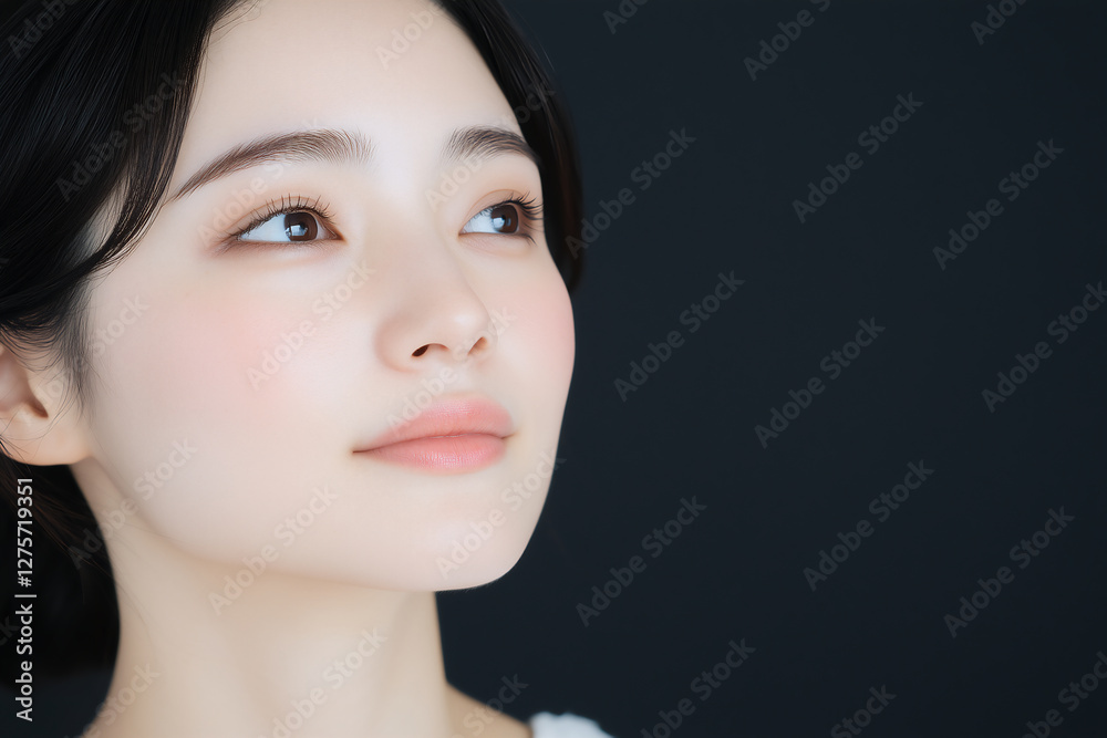 Fototapeta premium 横を見る美しい女性
