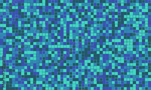 Textured cube pattern with colourful tiles and elegant symmetry. Ideal for graphic design projects, backgrounds, and trendy decorative material.
