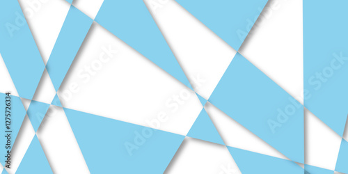 Abstract blue, white geometric background with transparent triangles. Vector illustration.  soft light paper stripes as mosaic formless volumetric pattern paper texture design.