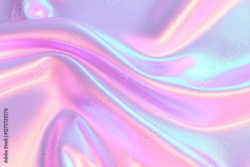 Wallpaper Mural In a blend of retro and futuristic elements, an abstract modern pastel-colored holographic background is paired with a crumpled iridescent foil textile, capturing the essence of 80s style, Synthwave Torontodigital.ca