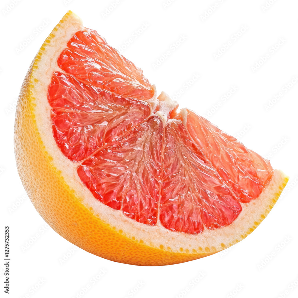 Fresh Pink Grapefruit Slice Isolated on Transparent Background Fresh Pink Grapefruit Slice Isolated on Transparent Background