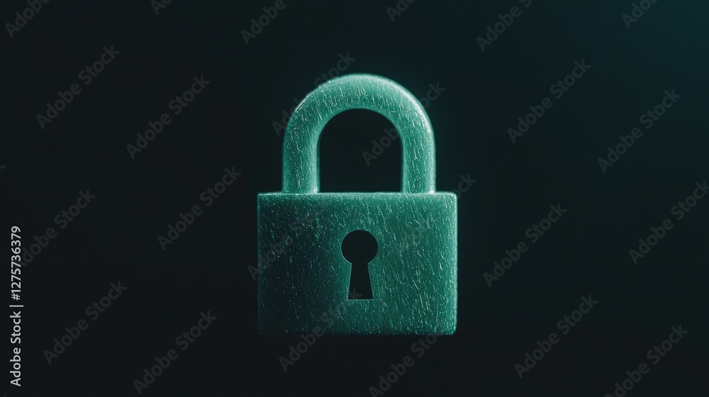 Fototapeta premium A digital padlock symbolizing security and protection in the technological realm.
