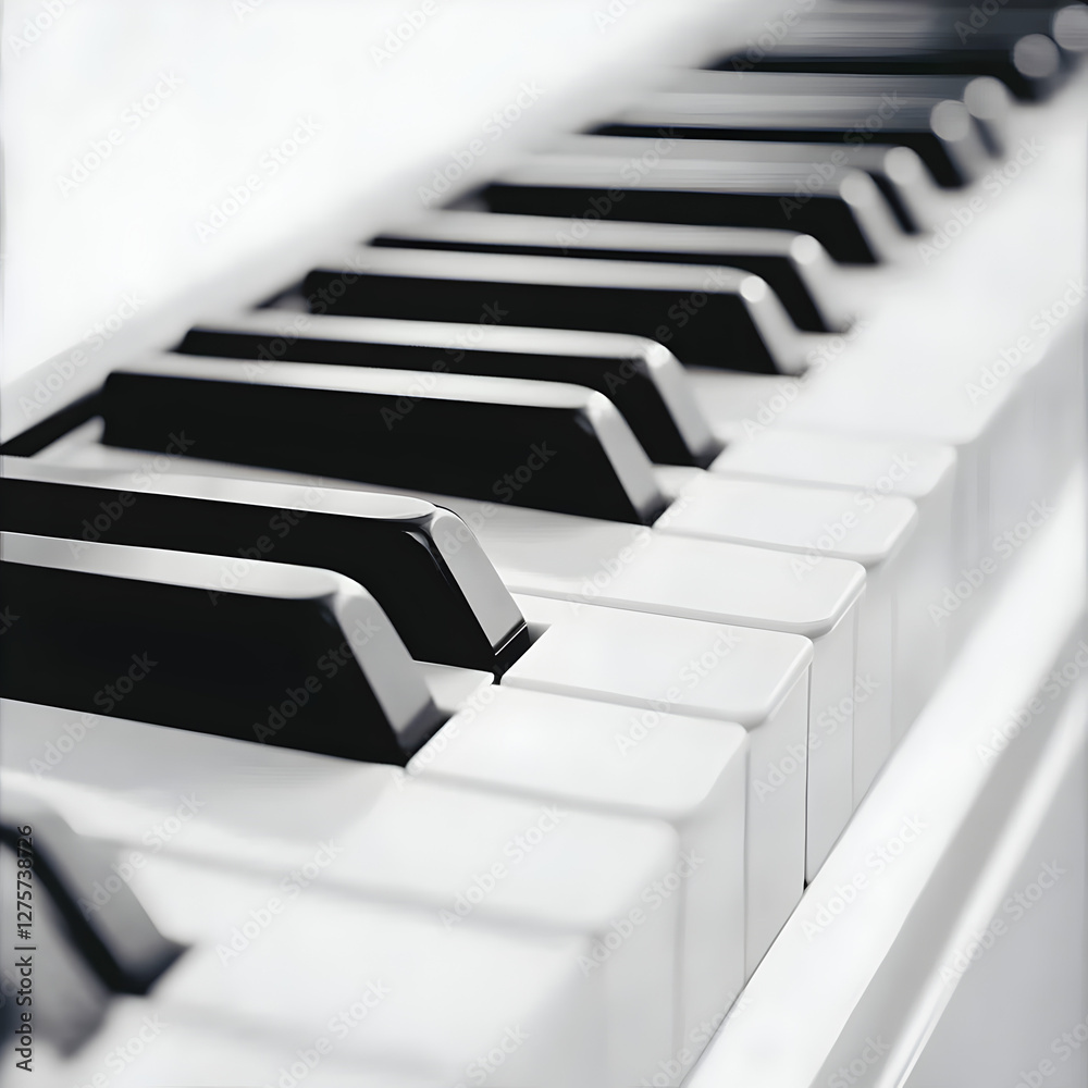 Piano Keys in Focus: A close-up perspective on a pristine piano keyboard, highlighting the contrast between black and white keys, evoking the elegance and artistry of music. Piano Keys in Focus: A close-up perspective on a pristine piano keyboard, highlighting the contrast between black and white keys, evoking the elegance and artistry of music.