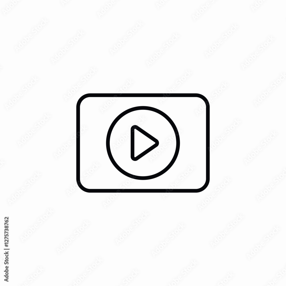 media player icon vector sign media player icon vector sign