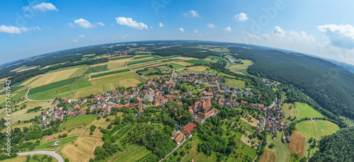 Sommerlicher Ausblick auf Wernfels bei Spalt im Fränkischen Seenland photo