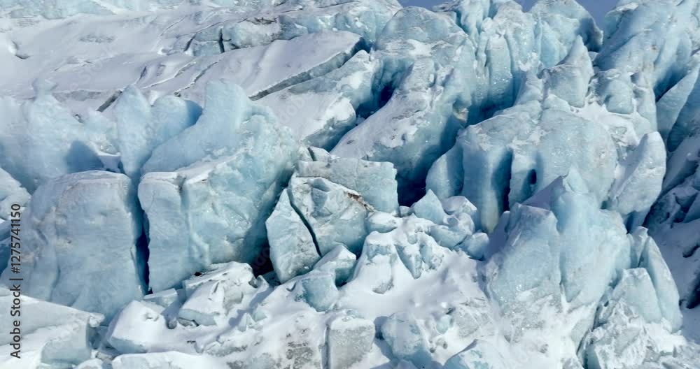 Arctic circle endless glaciers on a clear day, Aerial view Arctic circle endless glaciers on a clear day, Aerial view