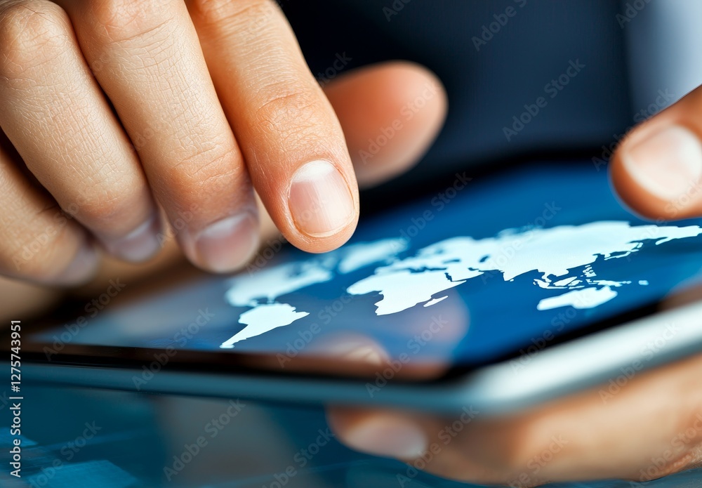 The double exposure image of a businessman represents modern technology as a concept The double exposure image of a businessman represents modern technology as a concept