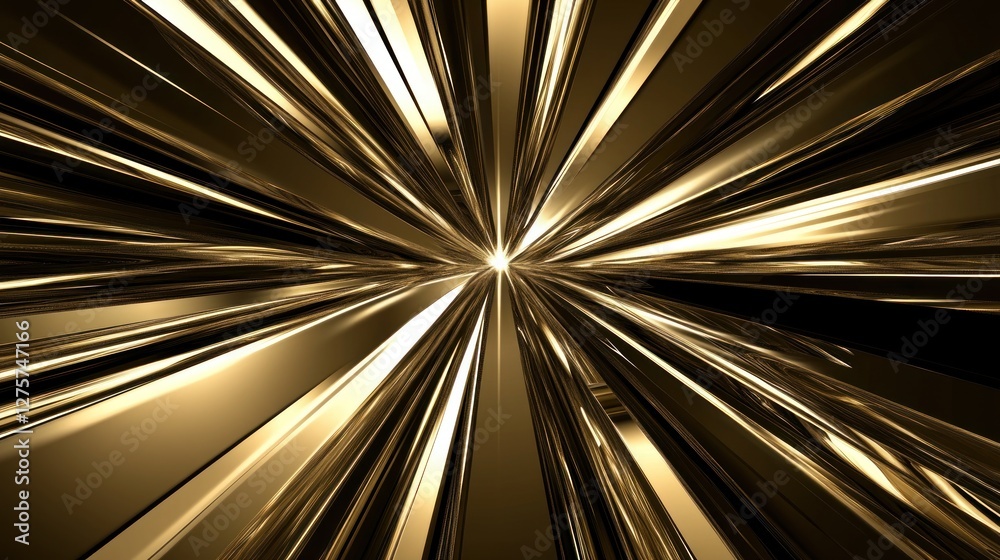 Golden rays converge, abstract background, digital art, website design Golden rays converge, abstract background, digital art, website design