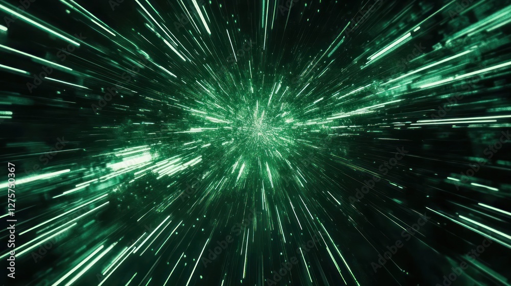 Green light streaks, digital space, fast motion, background particles, website backdrop Green light streaks, digital space, fast motion, background particles, website backdrop