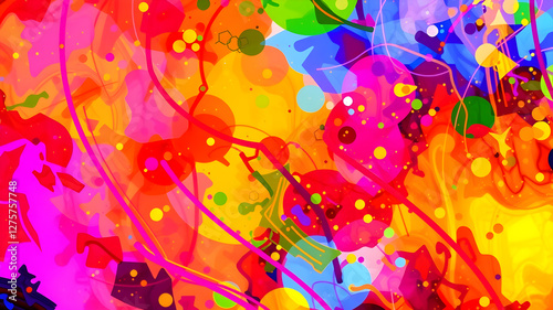 Artifical Intelligence generated abstract colorful background.  AI generated image.