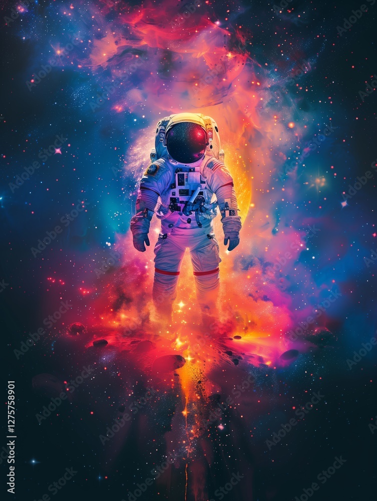 colorful artistic image of an astronauts looking at the universe. highdetails
colorful artistic image of an astronauts looking at the universe. highdetails