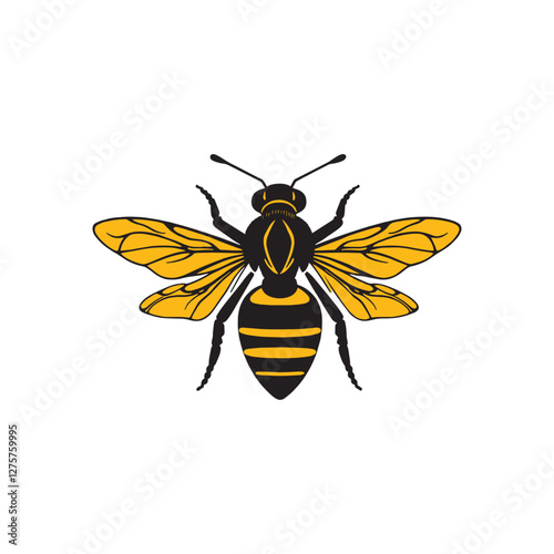 vector illustration of a bee