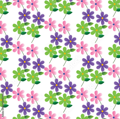 seamless pattern with flowers