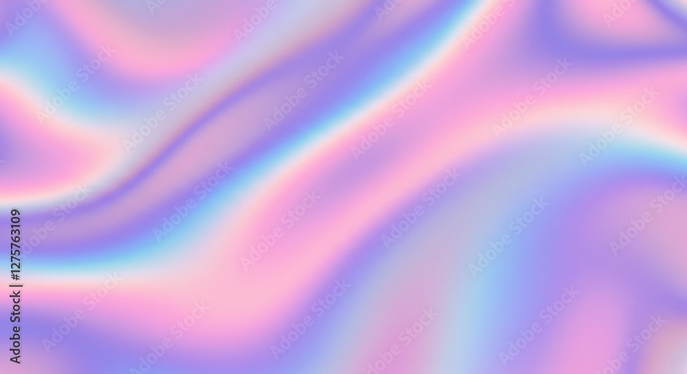 Obraz premium A holographic iridescent texture shifting between pastel pink