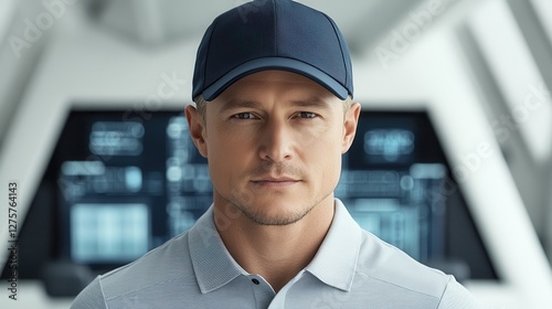 Wallpaper Mural Confident Male Technician in Modern Workplace Torontodigital.ca