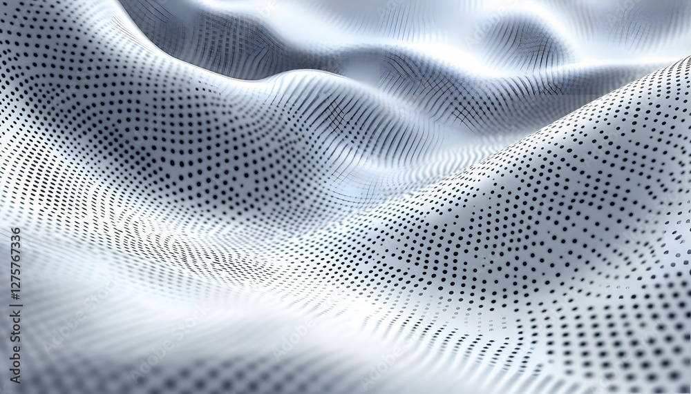 Abstract Wavy Surface With Dotted Pattern