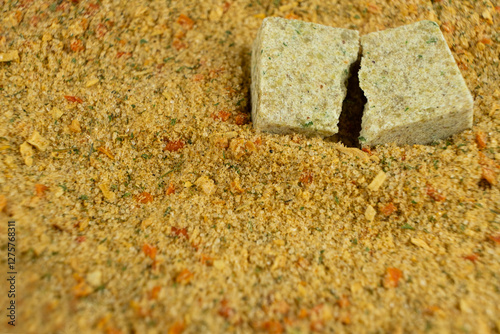 Umami Flavor Bouillon Cubes. MSG-Enhanced Seasoning Cubes photo