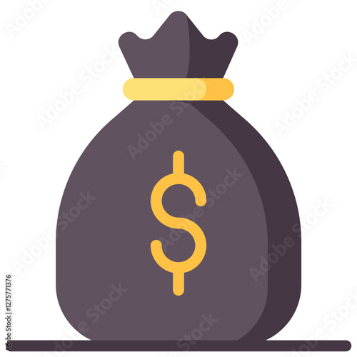 money bag vector flat icon