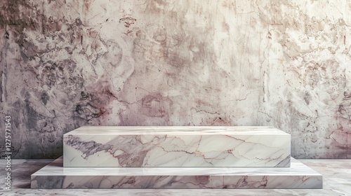 Obraz na płótnie Elegant Marble Podium Display Stage w salonie