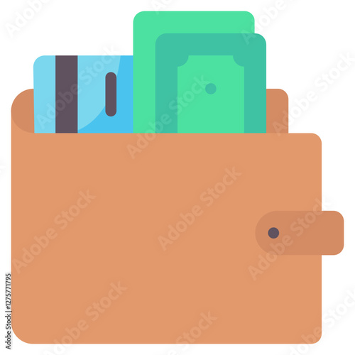 wallet vector flat icon