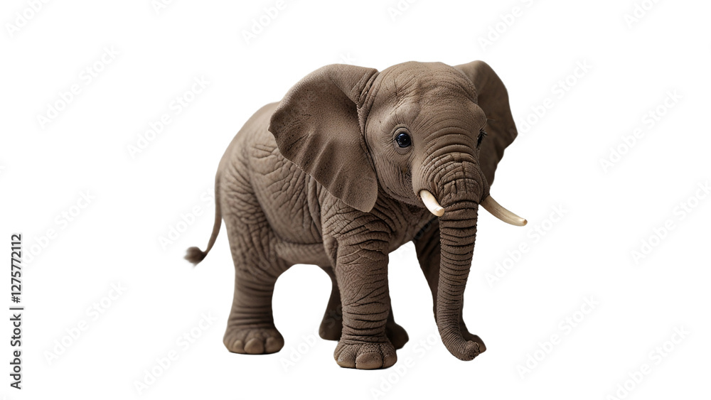 Fototapeta premium elephant on a transparent background. little elephant