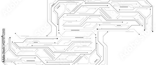 Vector abstract technology on white background, Abstract technology circuit diagram on white background.