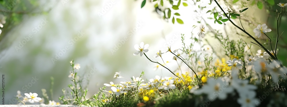 Obraz premium Delicate White Flowers in Soft Light