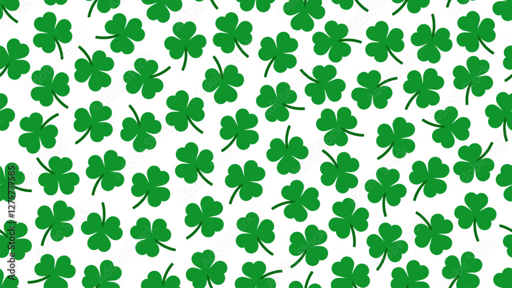 Lucky clover seamless pattern. Green shamrocks. St. Patrick's Day symbol. Vector illustration. Lucky clover seamless pattern. Green shamrocks. St. Patrick's Day symbol. Vector illustration.