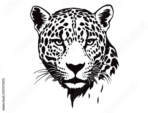 vector illustration of a leopard