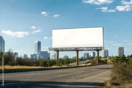Wallpaper Mural Blank Billboard Next to the Highway with Scenic Background Torontodigital.ca