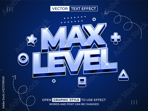 max level editable text, text effect, 3d text for title