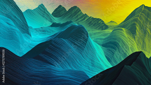 Nature landscape with gradient effect