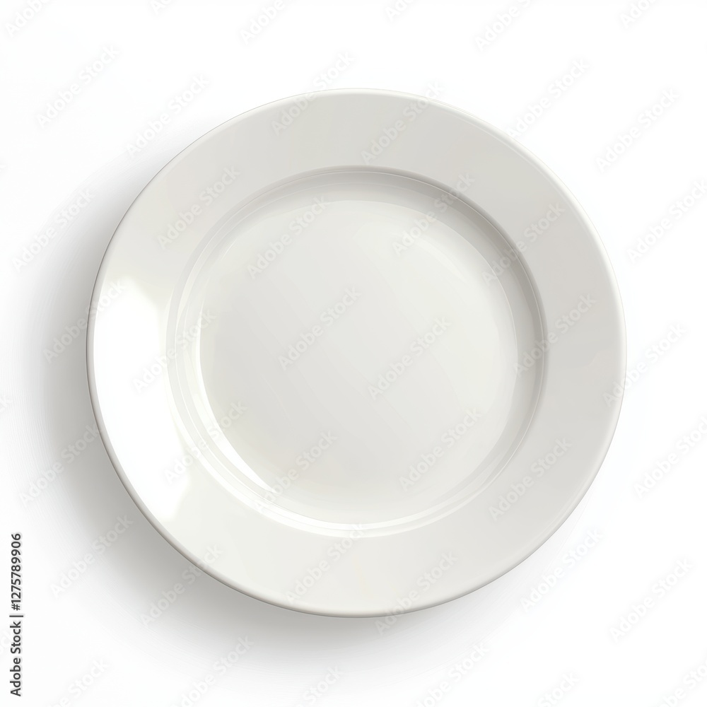 Ceramic dinner plate with a simple white design isolated on white background Ceramic dinner plate with a simple white design isolated on white background