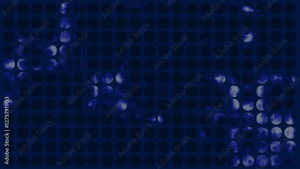 Background blue cycles with mysterios shapes
