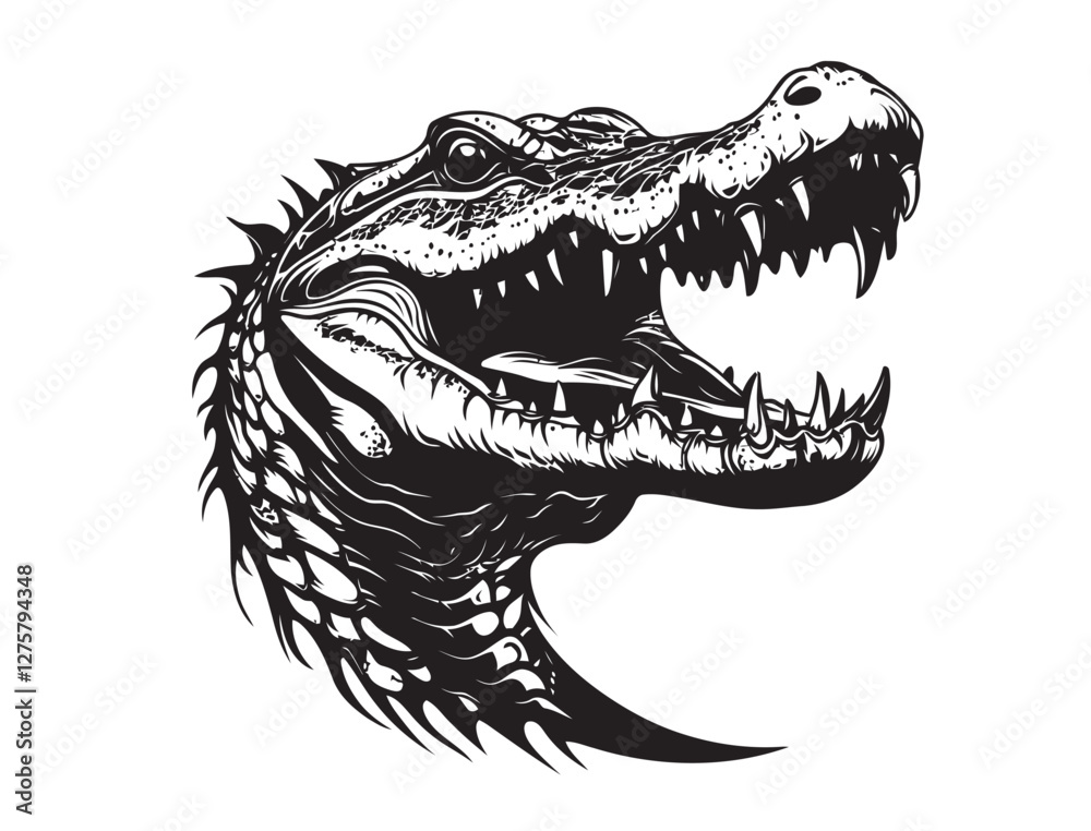 Fototapeta premium crocodile head silhouette