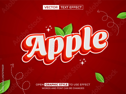 apple editable text, text effect, 3d text for title
