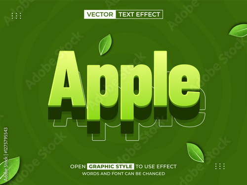 apple editable text, text effect, 3d text for title