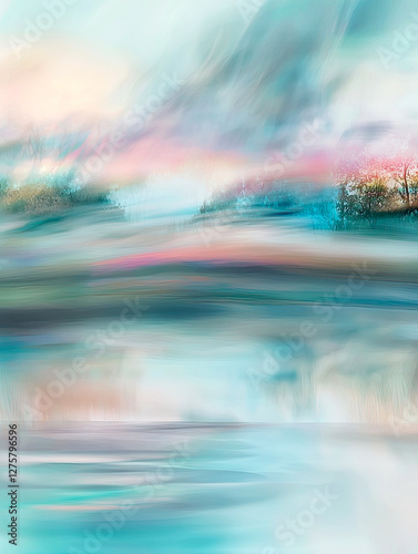 Nature landscape with gradient effect